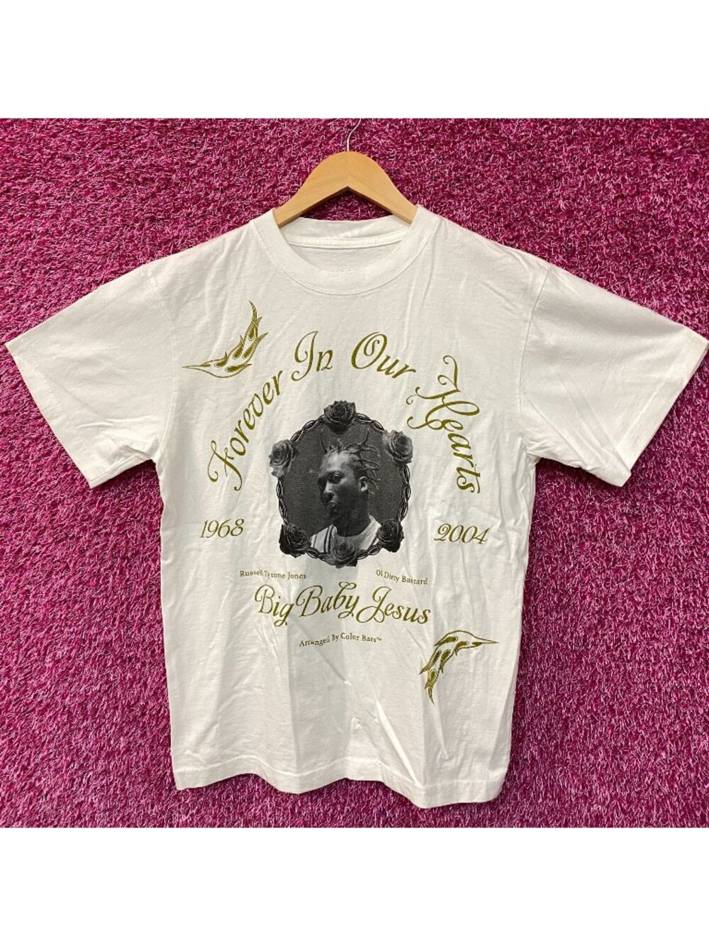 Color Bars x ODB Memorial White Graphic T-Shirt Small